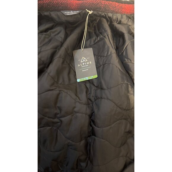 NWT Alpine Design Men XXL Red & Black Plaid Flannel Polyester Jacket - Picture 16 of 16